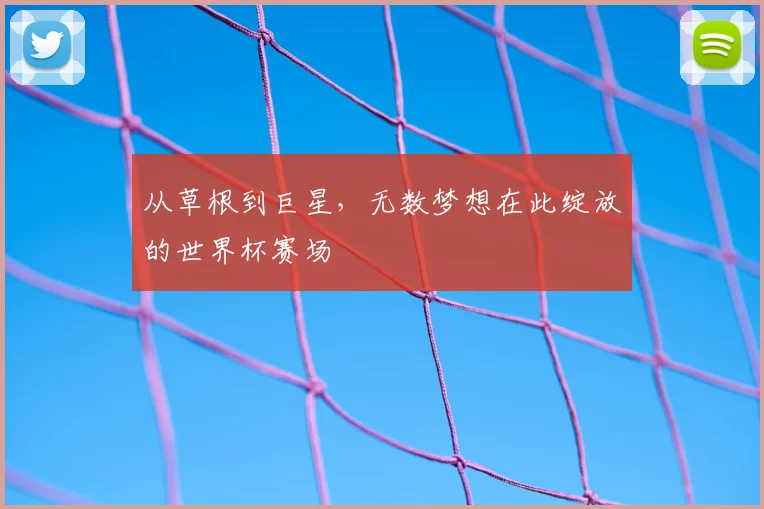 从草根到巨星,无数梦想在此绽放的世界杯赛场